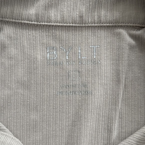 BYLT Polo Shirt Mens Large Beige Performance Short Sleeve - Picture 3 of 10